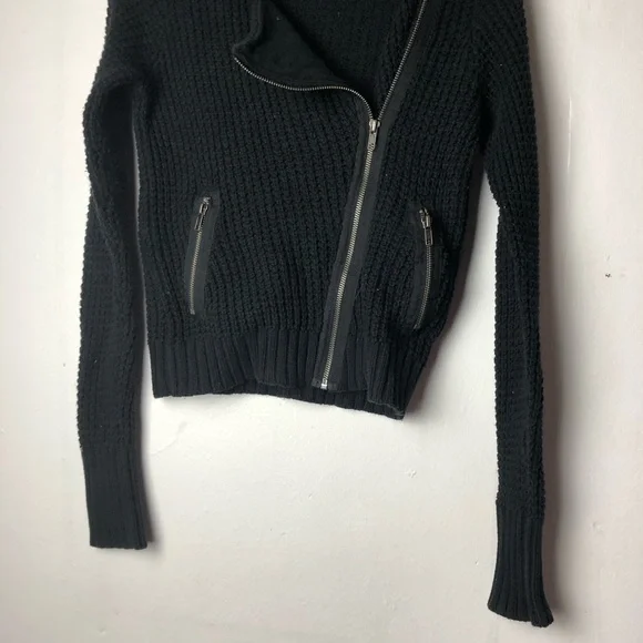 BCBGeneration Black Knit Sweater with Zipper Side Size Small - Picture 5 of 14